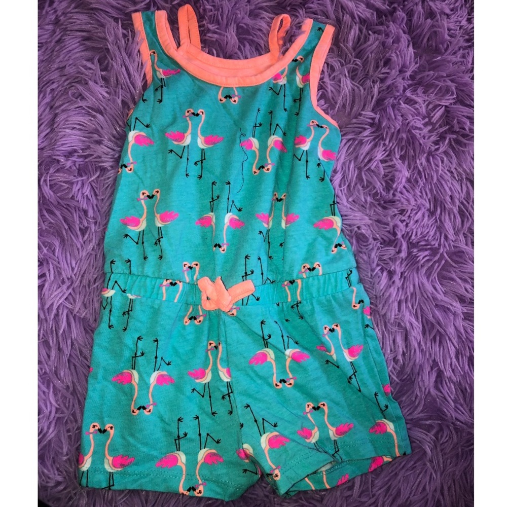 Flamingo Shorts Romper
